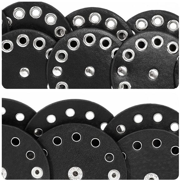 2329 Wide Disc Belt For Women Hollow Leather Belt Western Cowgirl Waist Belt - Picture 4 of 6